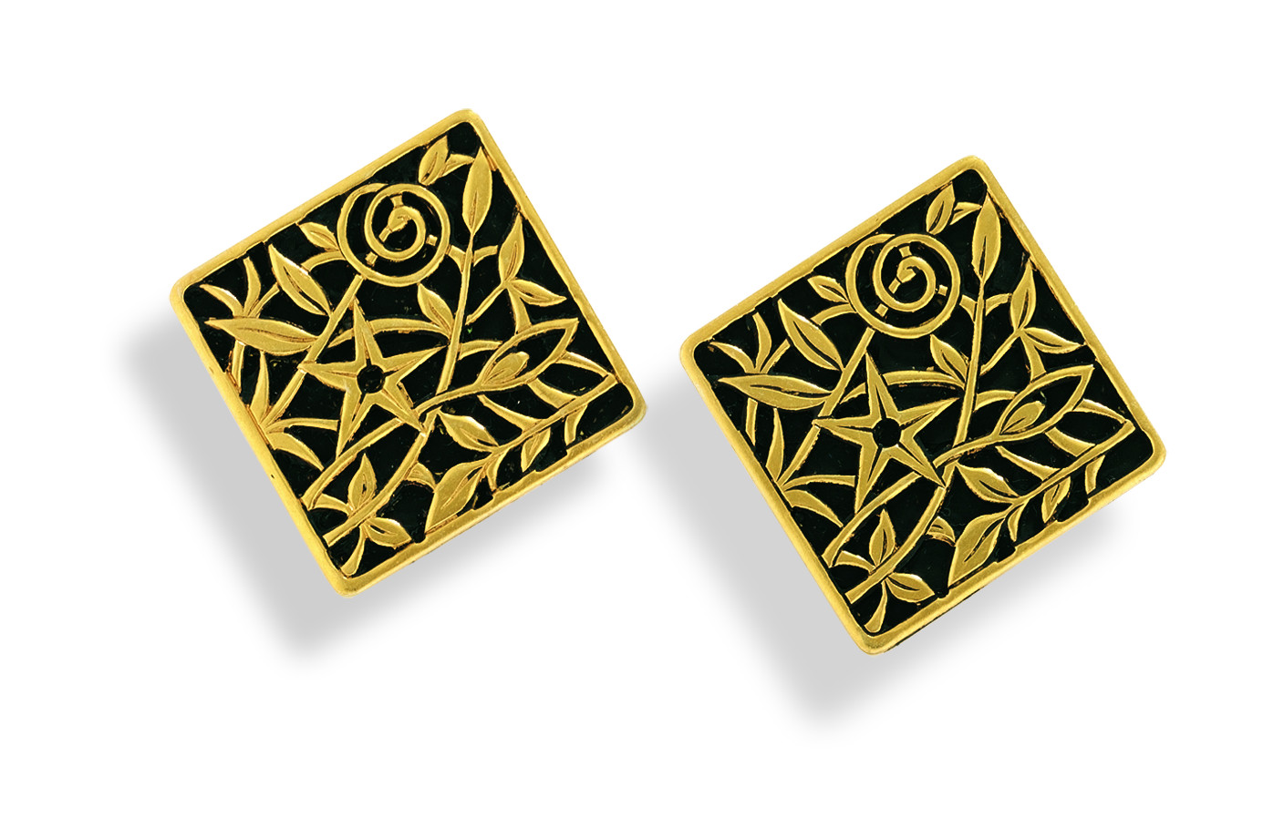 Ohrclips | Blüte des Jugendstils – Petra Waszak nach Gustav Klimt