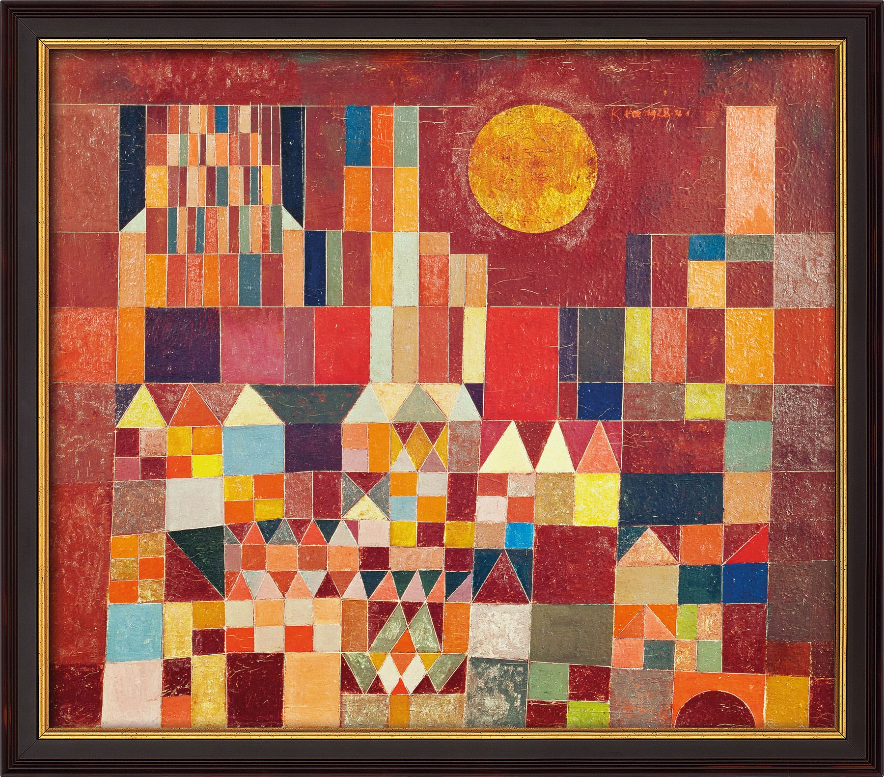 Gemälde "Burg und Sonne" (1928), gerahmt - Paul Klee