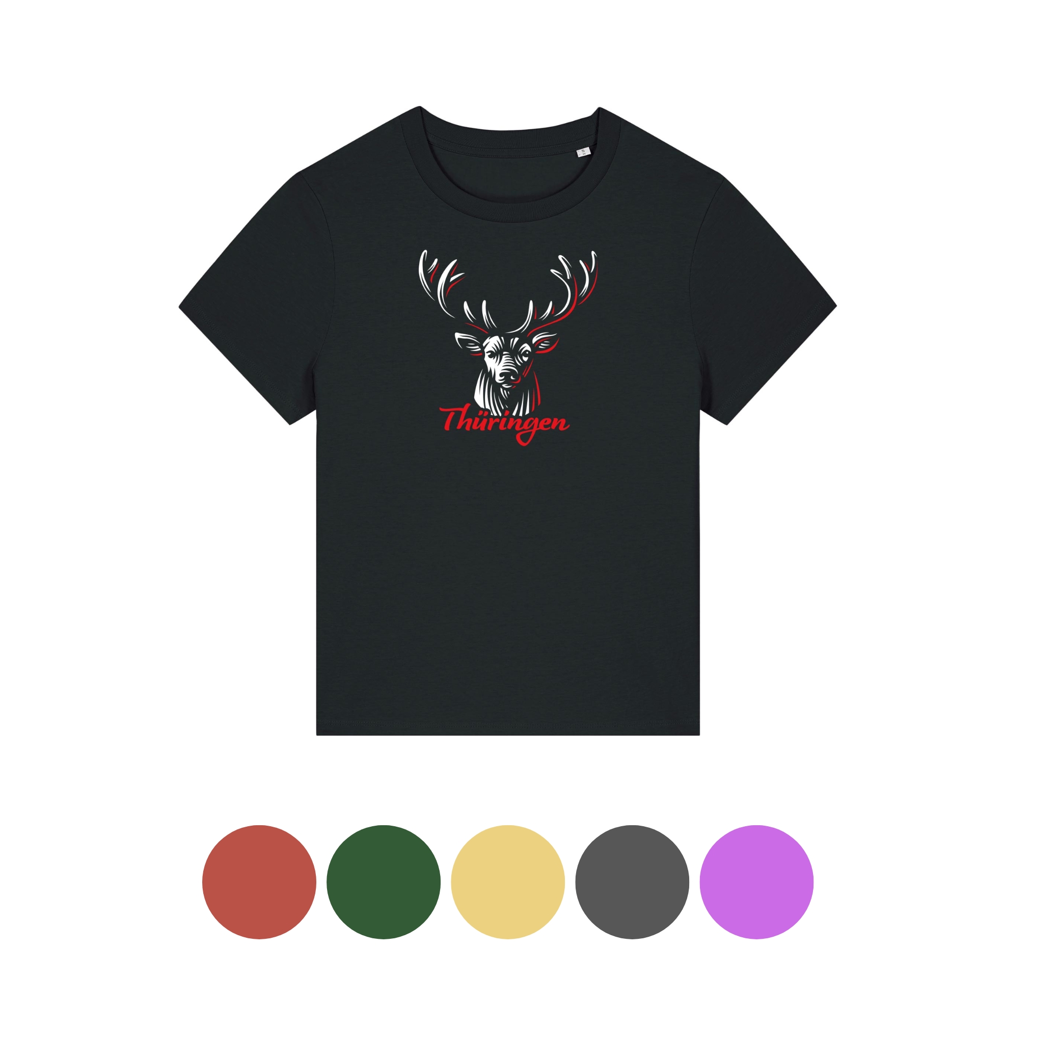 T-Shirt Thüringen Hirsch für Damen