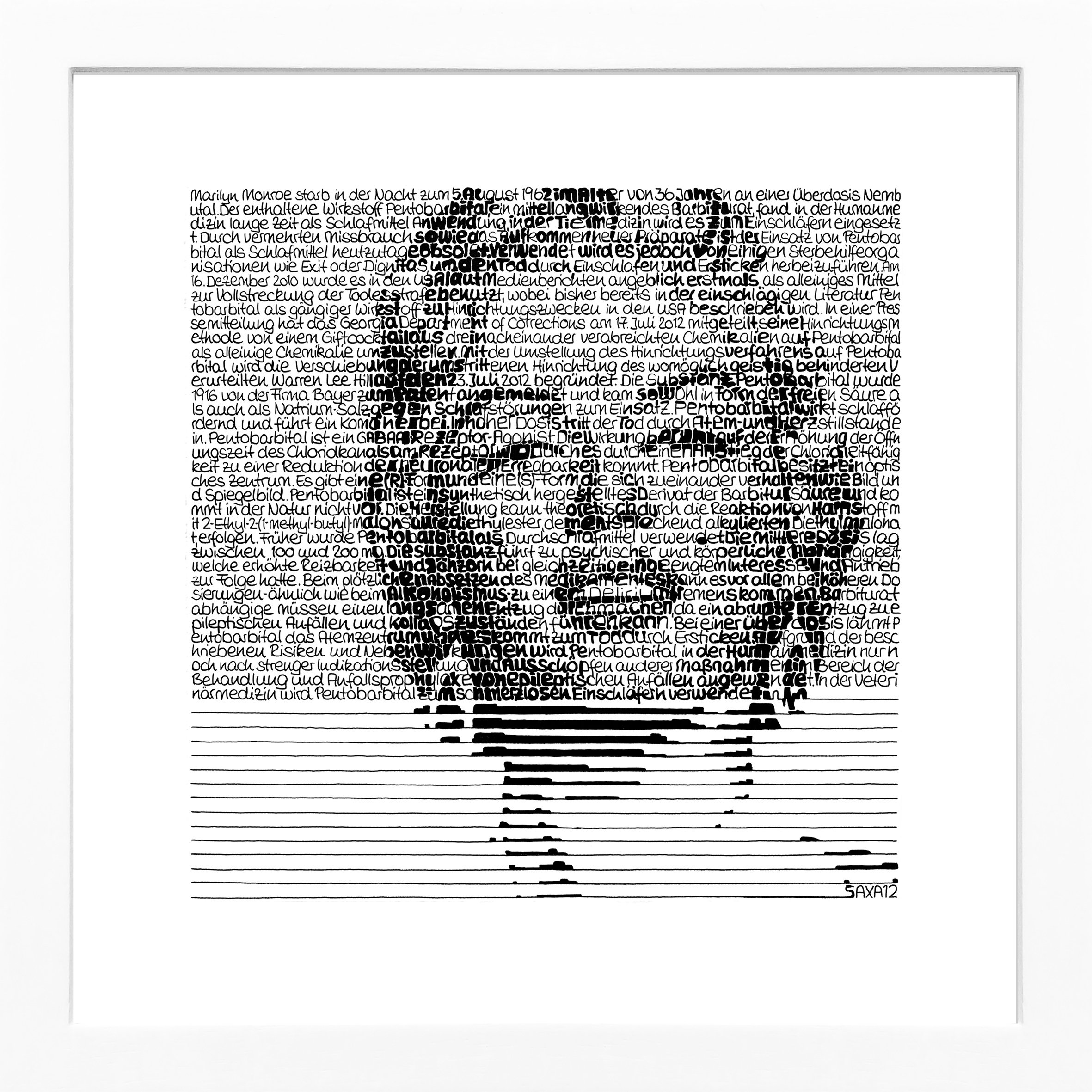 Bild | Marilyn Monroe – SAXA Edition Wortmalerei