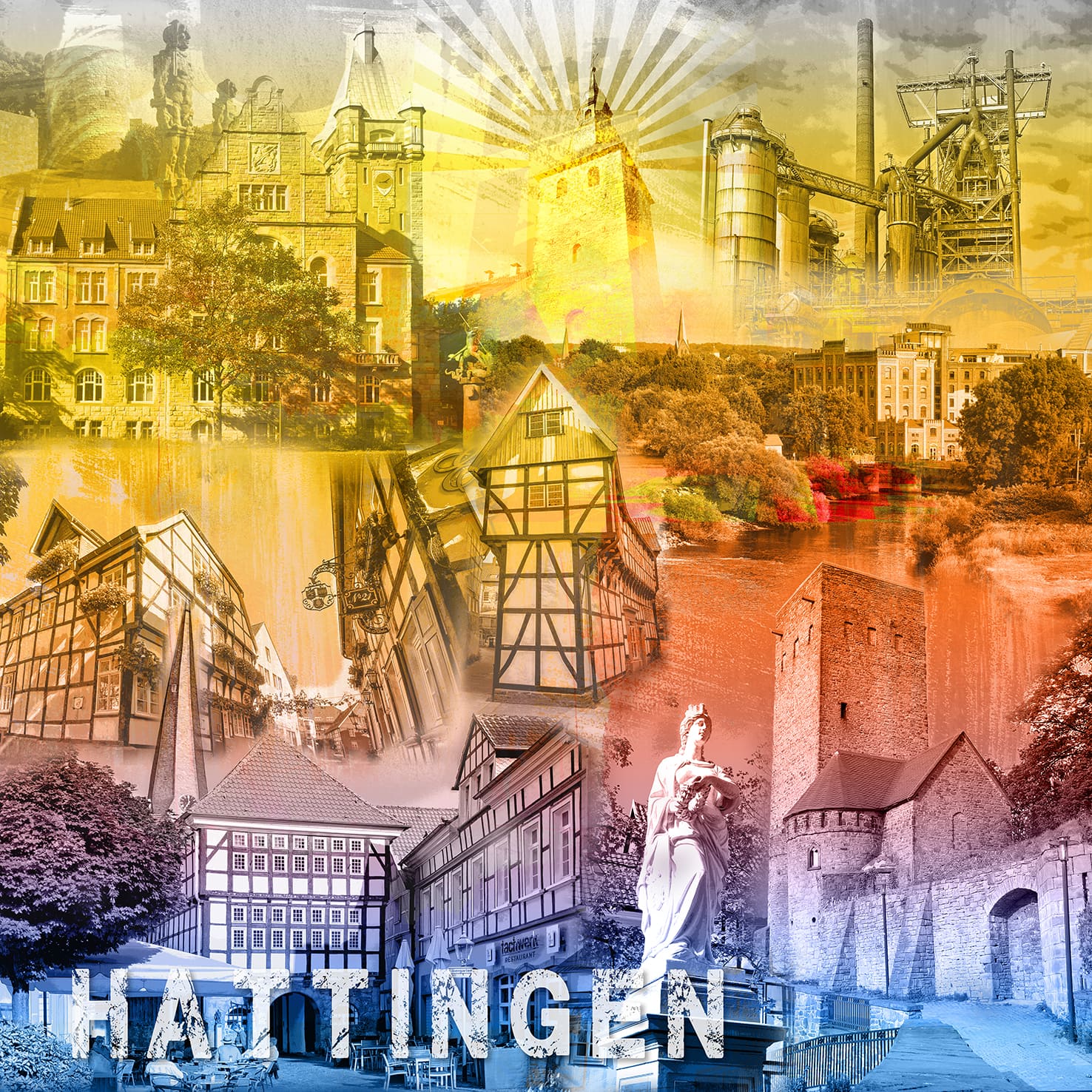 Stadtcollage Hattingen