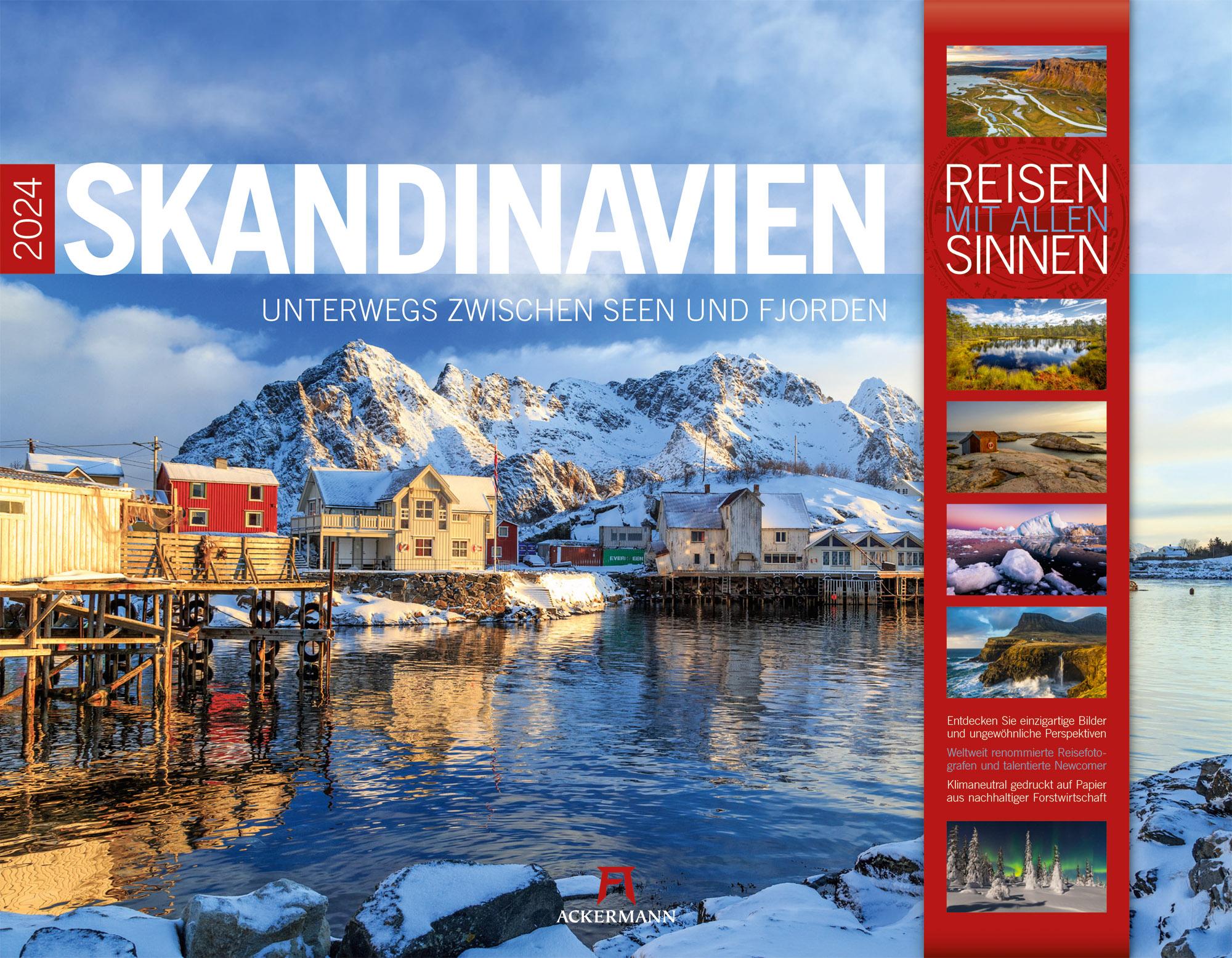 Skandinavien - Unterwegs zwischen Seen und Fjorden Kalender 2024 Maße (B/H): 54 x 42 cm, Fotokalender, Reisen mit allen Sinnen