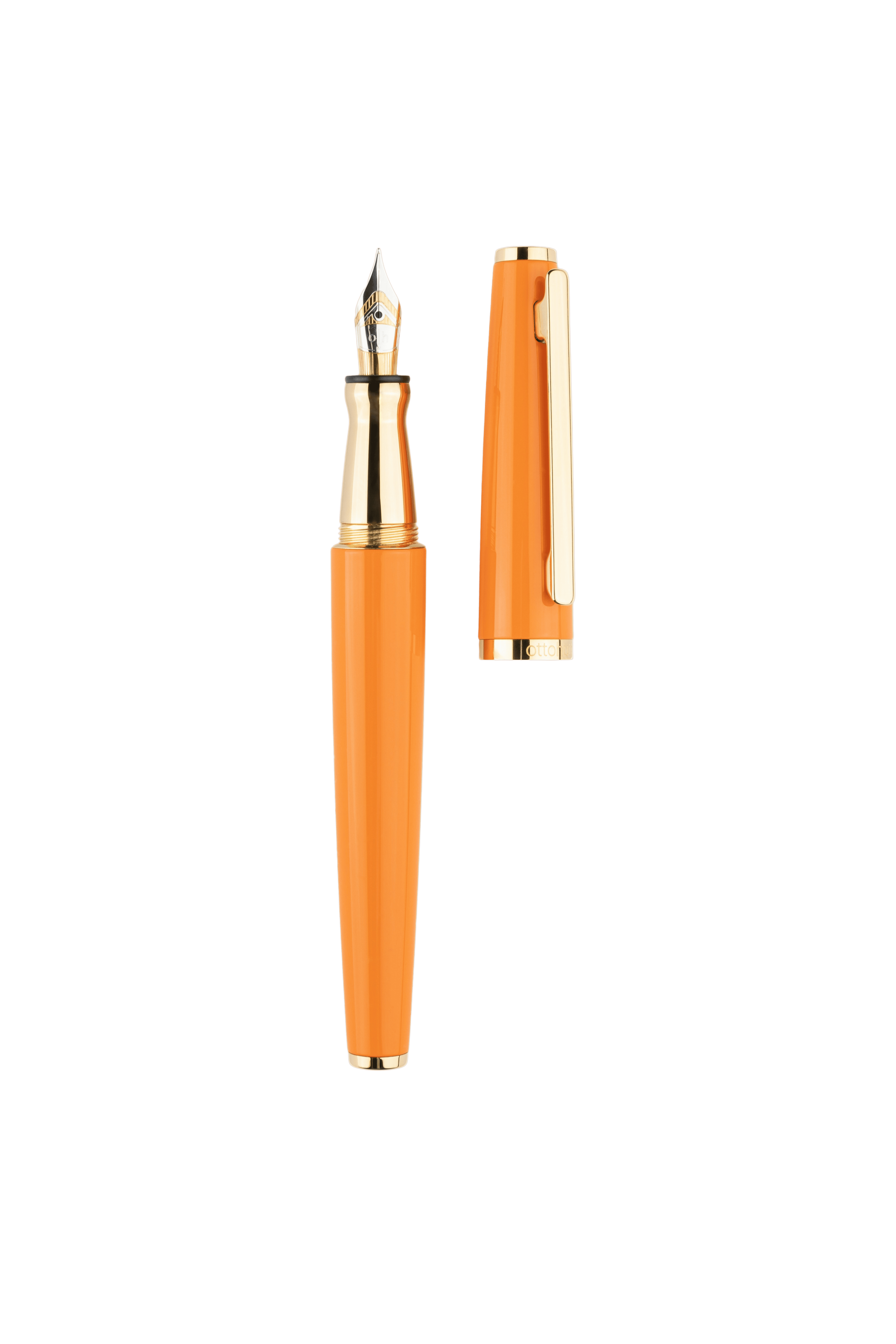 Füllfederhalter orange Gelbgold-vergoldet - Design 06