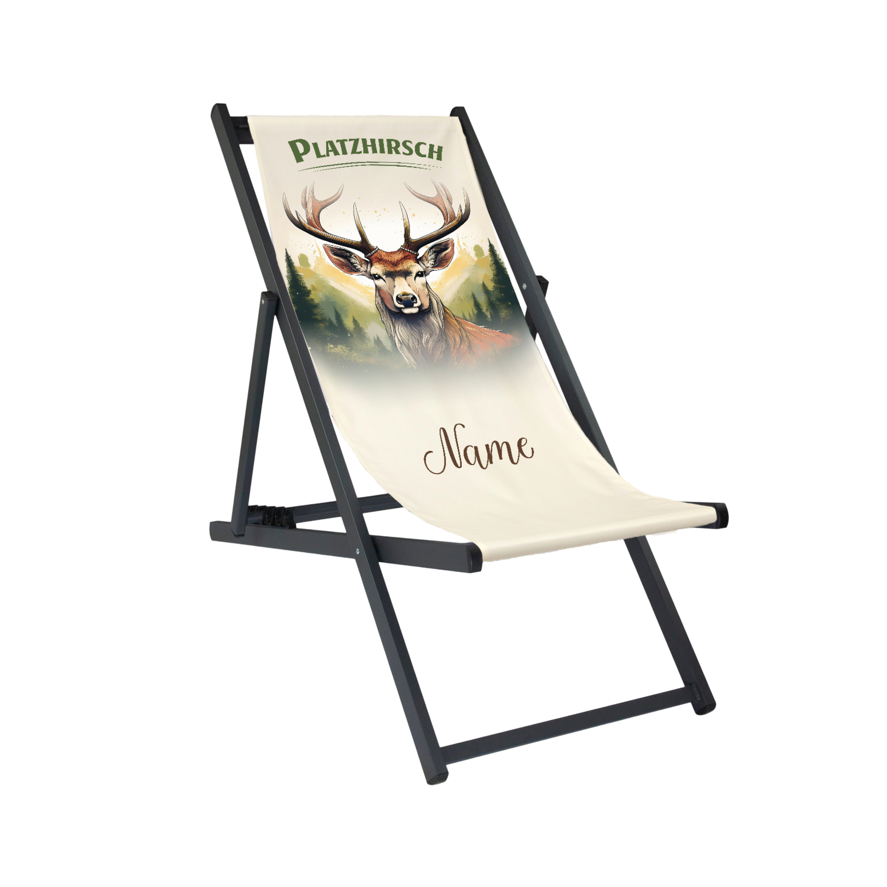 Liegestuhl | personalisierbar - Hirsch