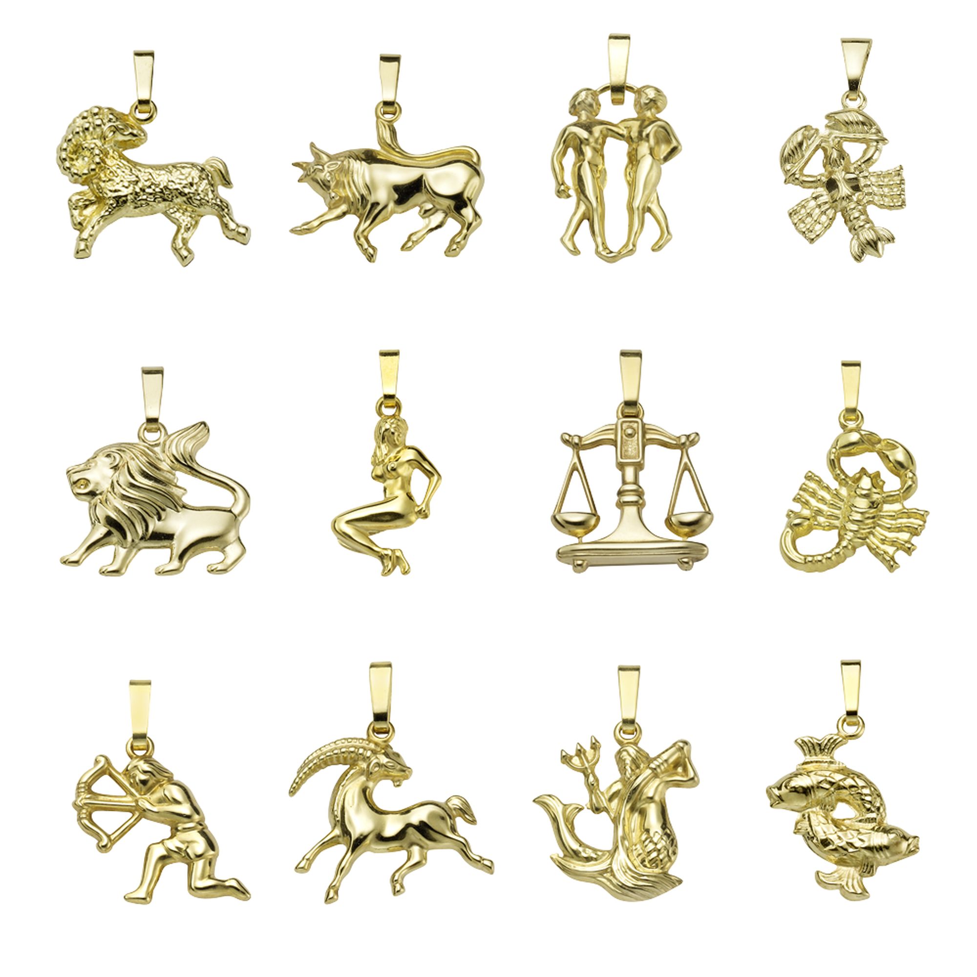 Sternzeichen Anhänger | 333 Gelbgold plastisch