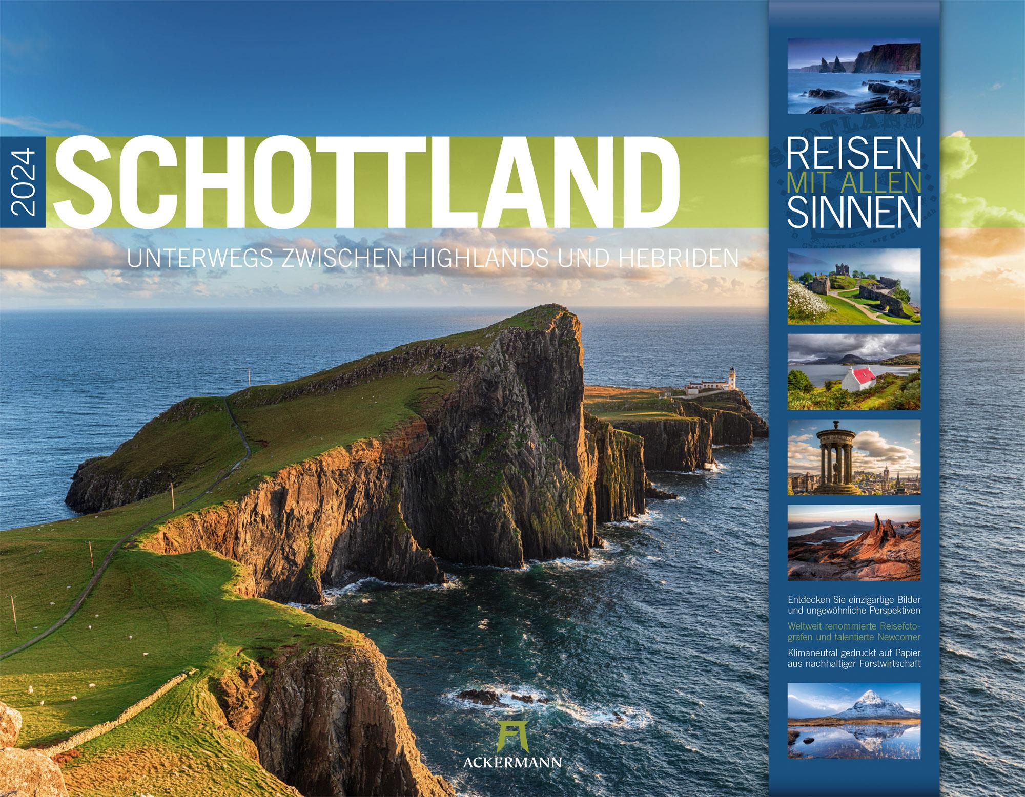 Schottland - Unterwegs zwischen Highlands und Hebriden Kalender 2024 Maße (B/H): 54 x 42 cm, Fotokalender, Reisen mit allen Sinnen