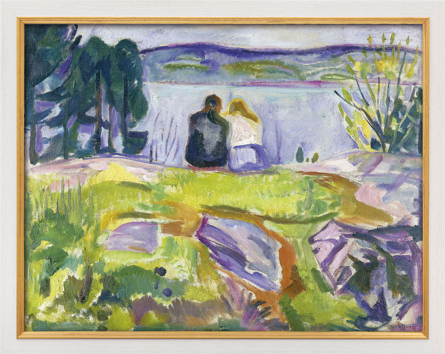 Gemälde | Frühling - Liebespaar am Ufer (1911-1913) -  Edvard Munch