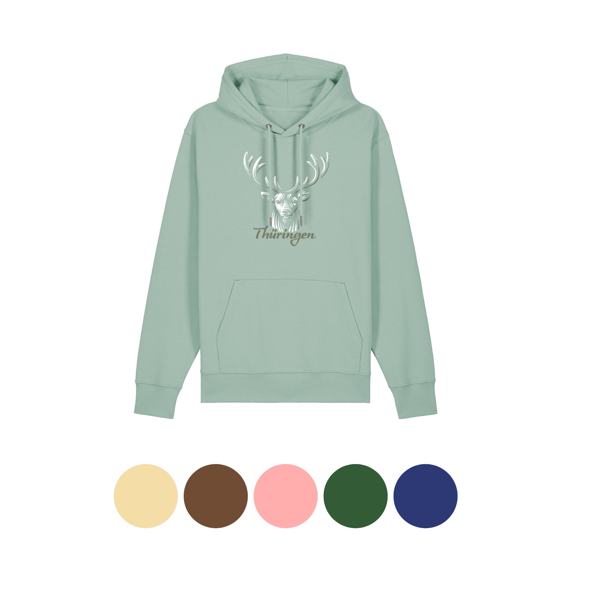 Hoodie Thüringen Hirsch UNISEX - Ton in Ton