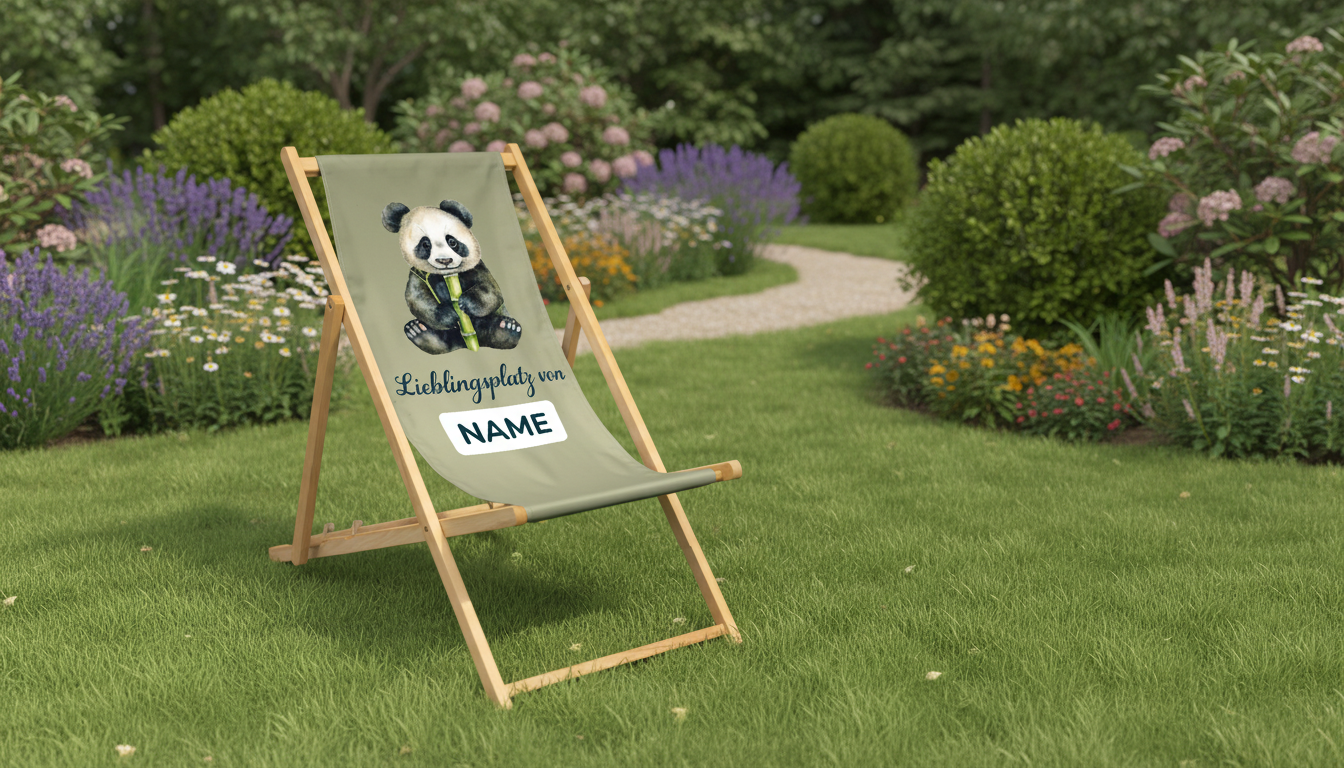 Liegestuhl | personalisierbar - Panda