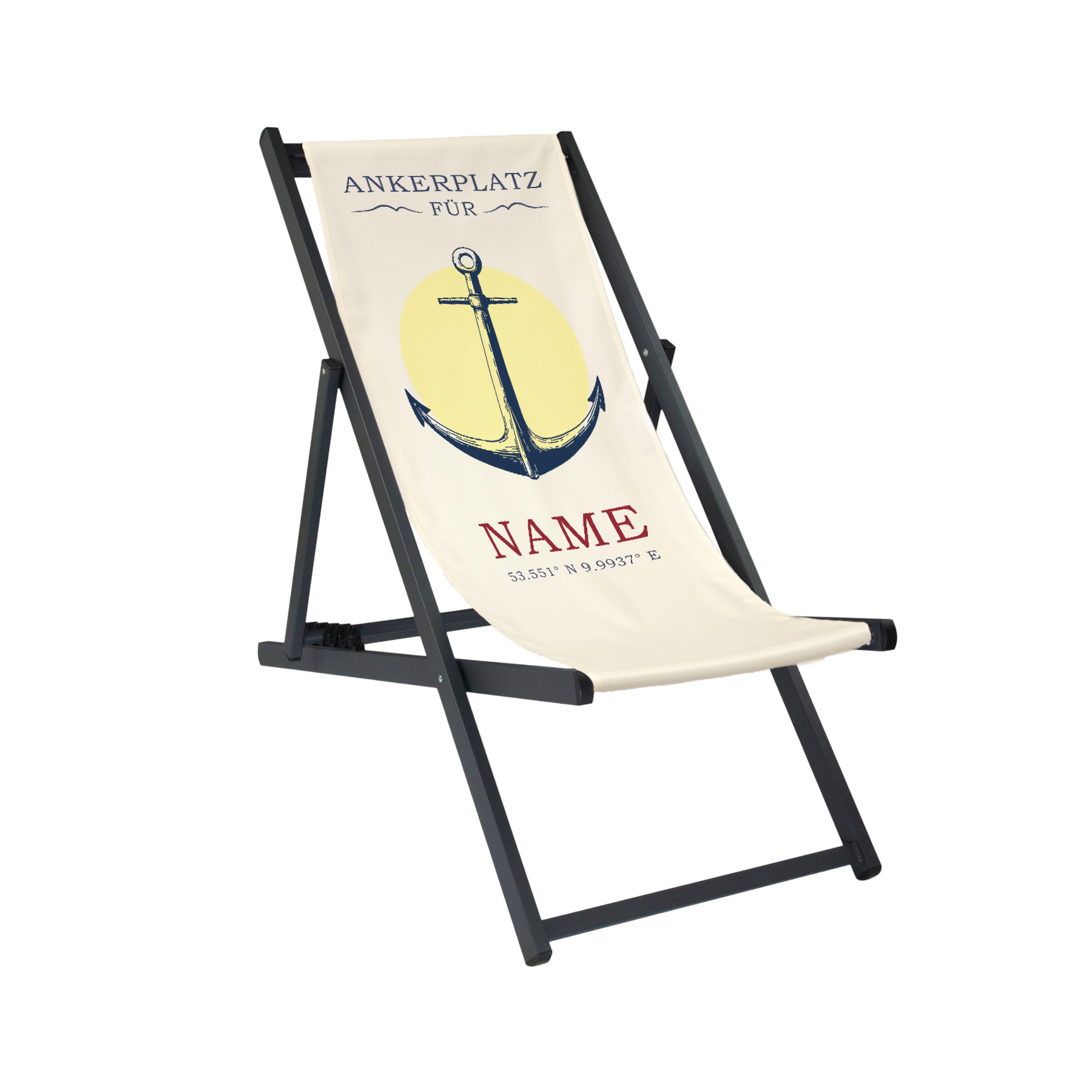 Liegestuhl | personalisierbar - Anker