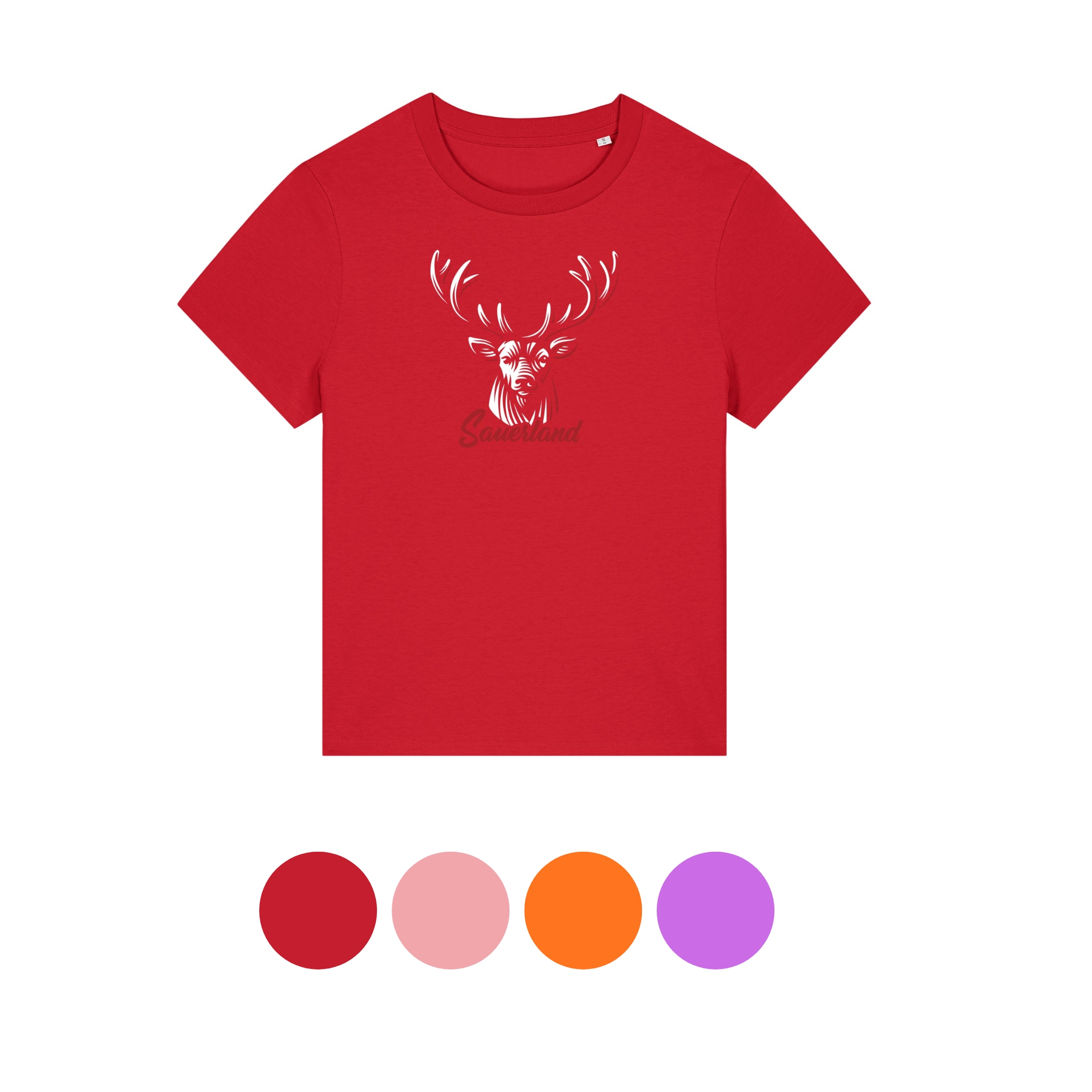 T-Shirt Sauerland Hirsch für Damen - Ton in Ton