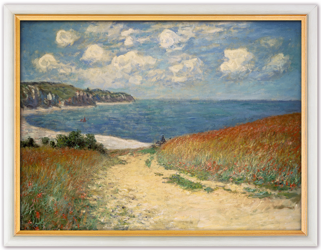 Gemälde Strandweg zwischen Weizenfeldern nach Pourville - Claude Monet