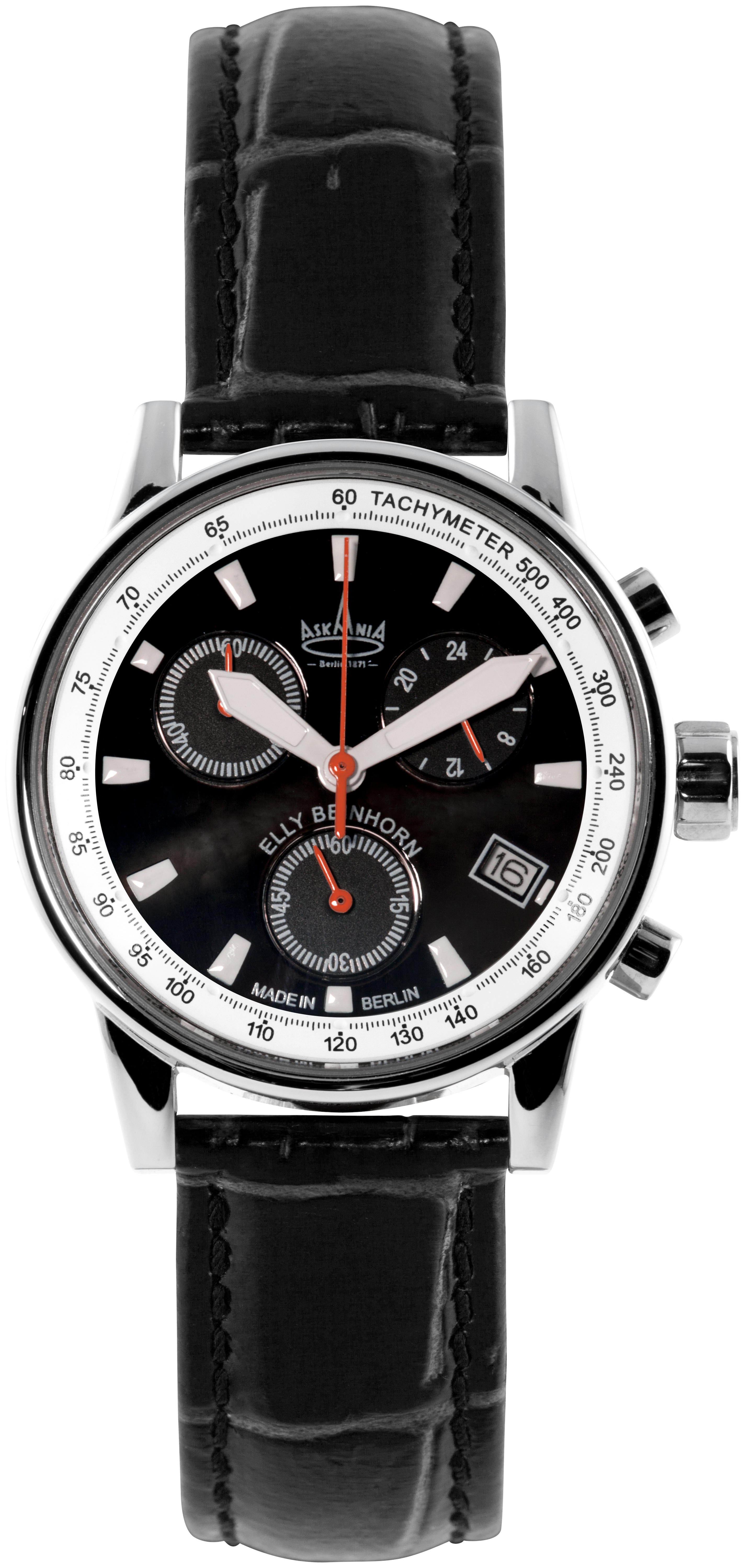 Armbanduhr | schwarz – ASKANIA ELLY BEINHORN Chronograph