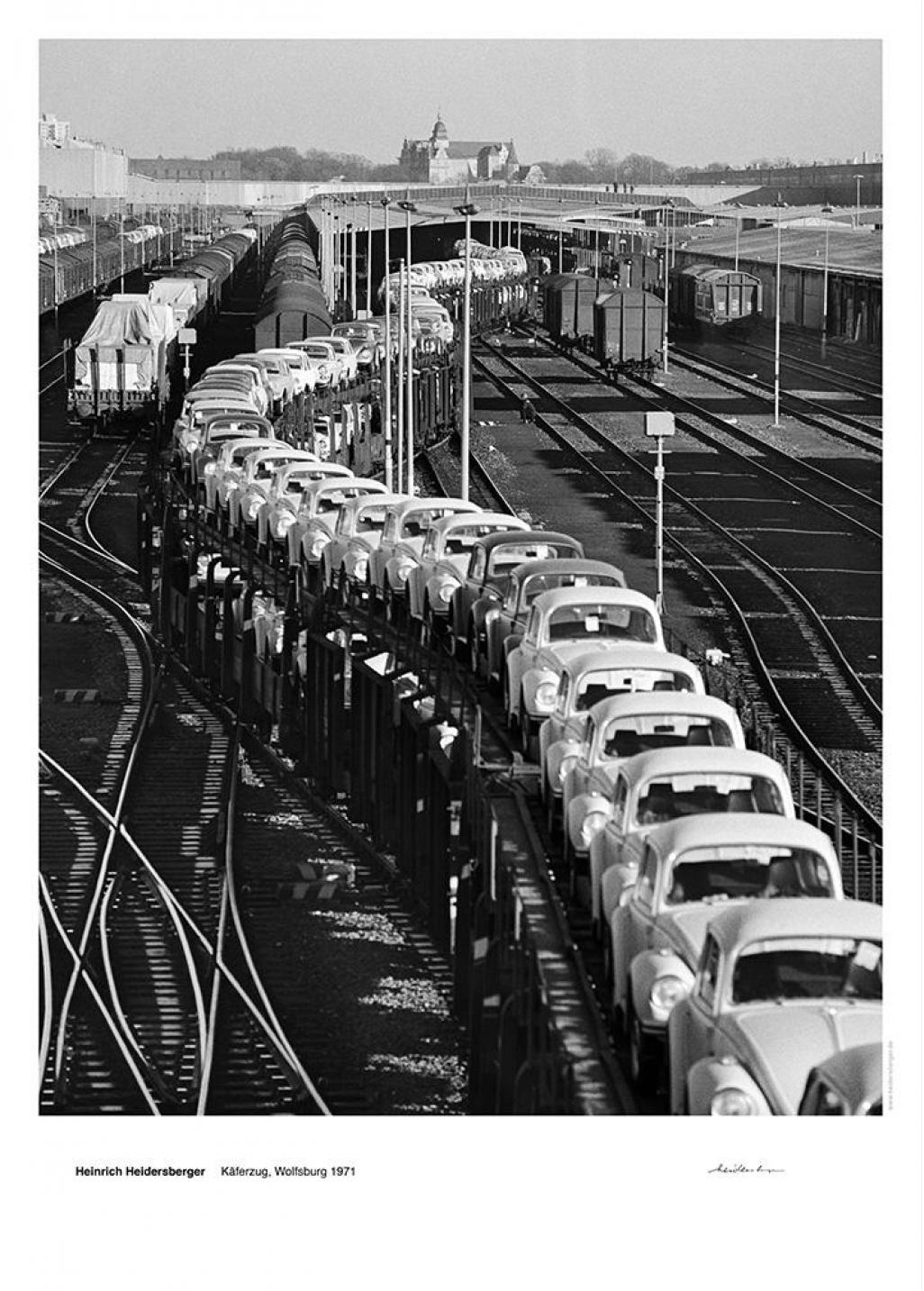 Posterdruck | Käferzug Wolfsburg 1971 | H.Heidersberger