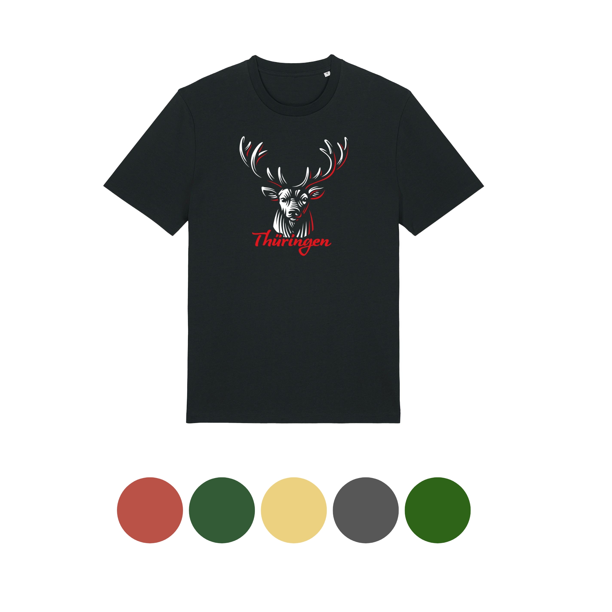 T-Shirt Thüringen Hirsch - UNISEX