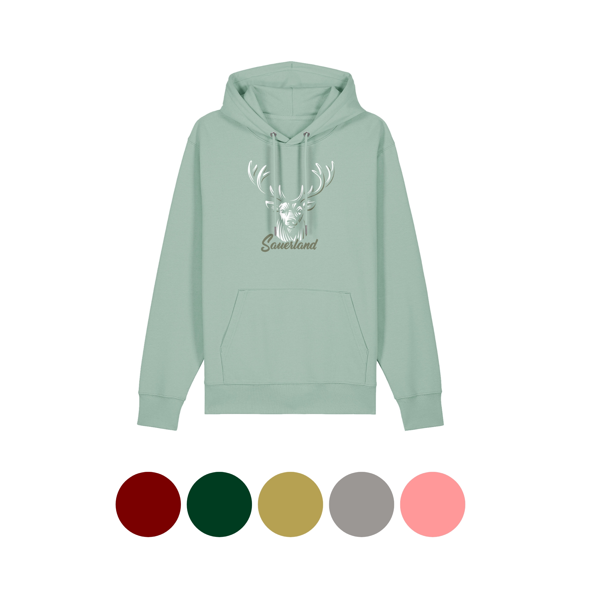 Hoodie Sauerland Hirsch UNISEX - Ton in Ton