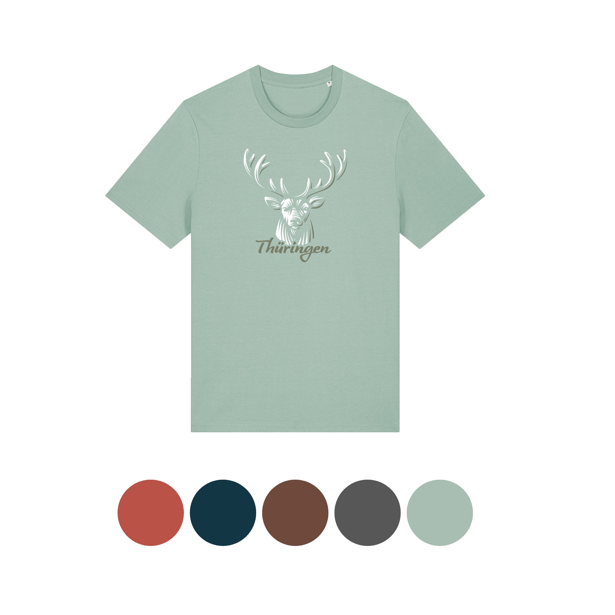 T-Shirt Thüringen Hirsch UNISEX - Ton in Ton