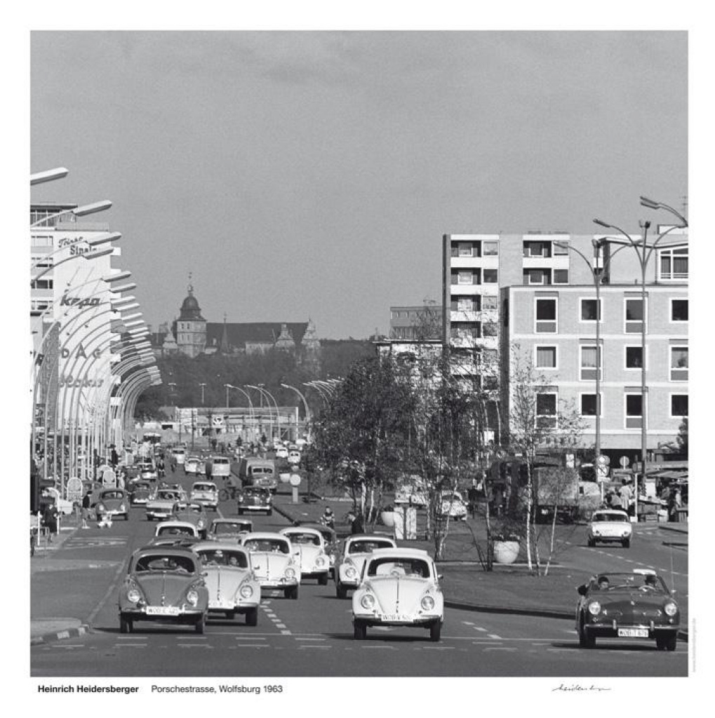 Poster | Porschestraße, Wolfsburg 1963 | H. Heidersberger
