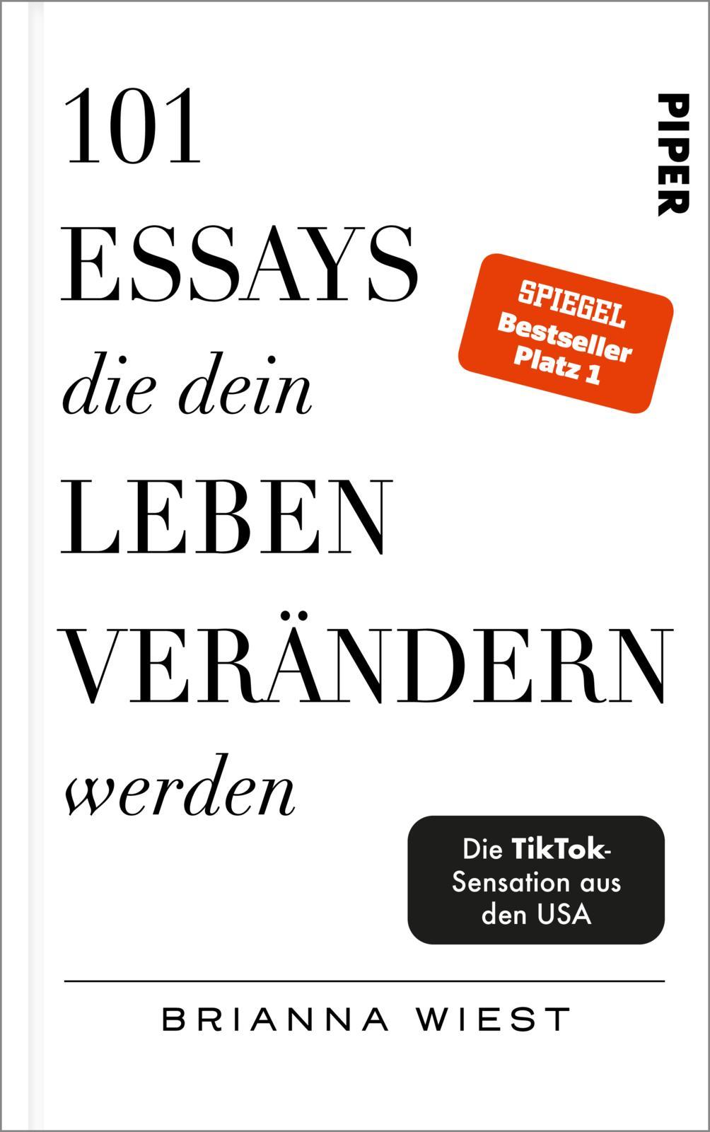 101 Essays, die dein Leben verändern werden Der SPIEGEL-Bestseller #1 | TikTok made me buy it